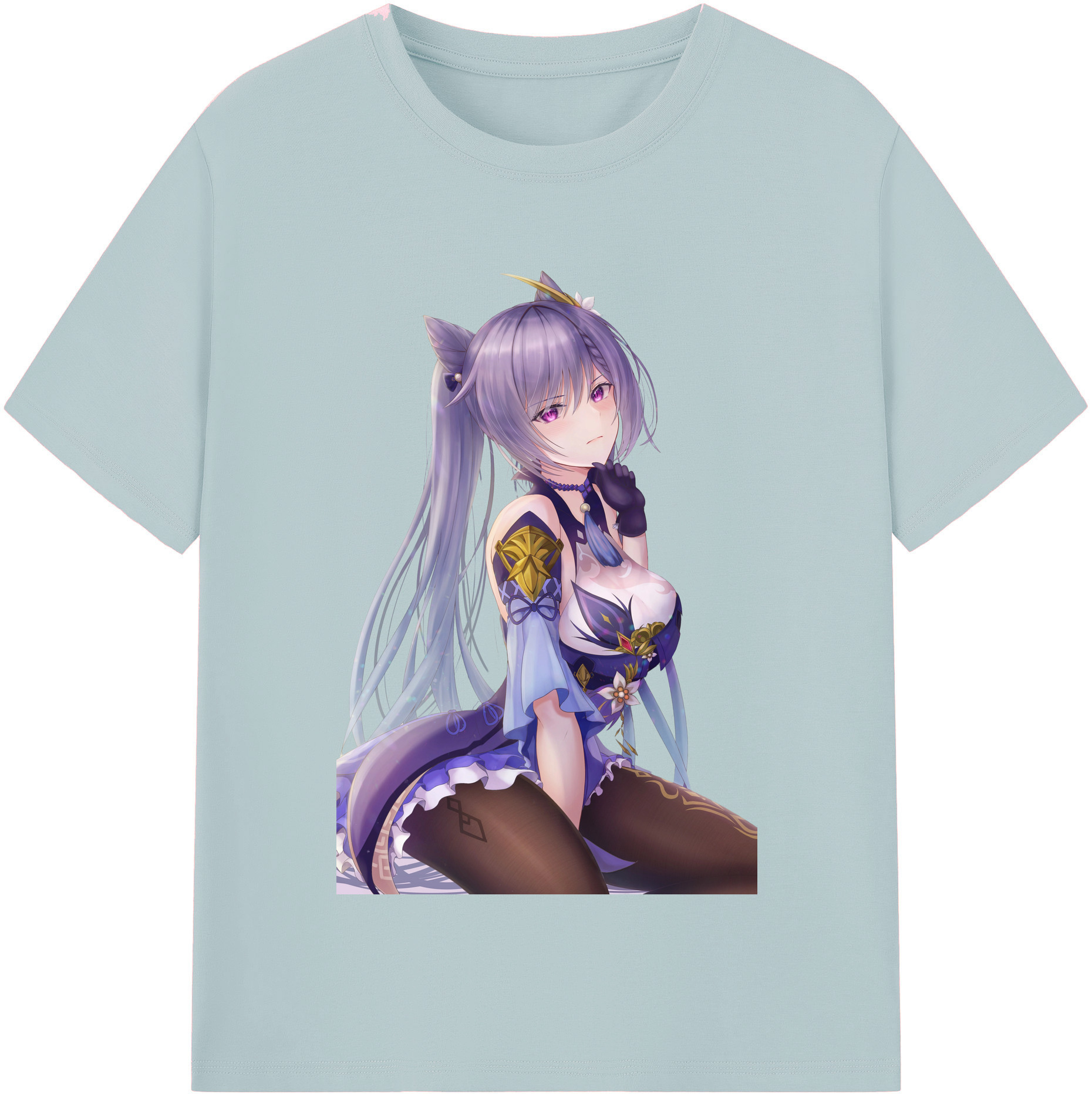 げんし神 刻晴 こくせい genshin Kokusei 綿100％半袖Tシャツ（フロントプリント）